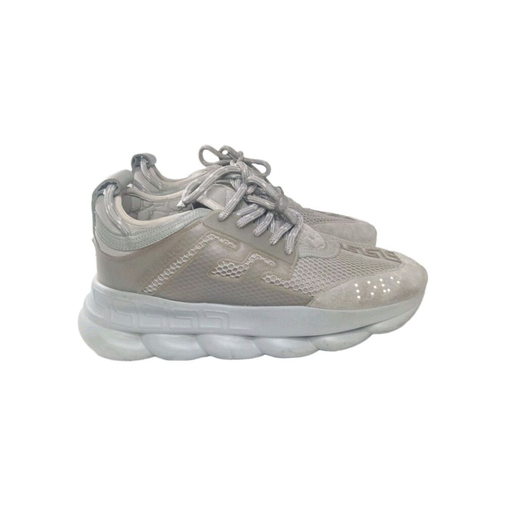 Versace Chain Reaction Sneakers Mens Shoes Size 42, US 9 Gray